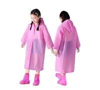 Veste de Pluie Enfant Ponchos de Pluie épais boutonnés de Couleur Unie pour garçons et Filles, Printemps, été et Automne Hiver Fille Imperméable (4-9 Years)