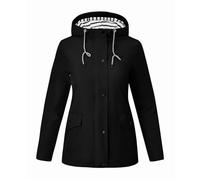 Veste de Pluie Femme D'intérieur Anorak avec Capuche Cintrée Manteaux Veste Cintrée Femme Manteau Imperméables Imperméable Matelassée Rose Velo Habit Vêtements de Pluie XL