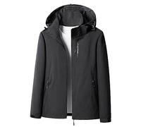 Veste De Pluie Femme Imperméable Vestes Légère Tendance Manteau Zippé Capuche Vestes De Randonnée Anti-Pluie Femme Veste Fonctionnelle Coupe-Vent Et Imperméable Printemps Automne Vestes De Sport