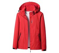 Veste De Pluie Femme Imperméable Vestes Légère Tendance Manteau Zippé Capuche Vestes De Randonnée Anti-Pluie Femme Veste Fonctionnelle Coupe-Vent Et Imperméable Printemps Automne Vestes De Sport