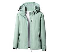 Veste De Pluie Femme Imperméable Vestes Légère Tendance Manteau Zippé Capuche Vestes De Randonnée Anti-Pluie Femme Veste Fonctionnelle Coupe-Vent Et Imperméable Printemps Automne Vestes De Sport
