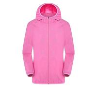 Veste de pluie fine pour homme 4XL - Imperméable - Poncho de pluie ultra léger - Pliable - Grandes tailles - Coupe-vent - Couleur unie - Basic - Veste de mi-saison - Veste de randonnée, Rose, S