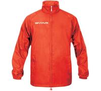 Veste de pluie - Givova - Rouge - Coupe-vent - Légère - Avec capuche M