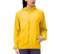 Veste de pluie imperméable pliable pour femme avec capuche, veste softshell longue bleue pour femme, veste coupe-vent respirante, veste de loisirs, veste de course, couleur unie, veste de soleil