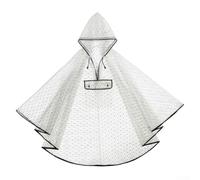 Veste de pluie légère en EVA pour femme avec capuche pour randonnée, voyage, camping, cyclisme, imperméable, design transparent avec poignets étendus, pliable pour les activités de plein air (noir)