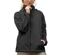 Veste de Pluie Légère Impermeable Femme Homme Avec Capuche Vêtements Respirante Extérieur Portable Imperméables SéChage Rapide Couleur Unie Veste Outdoor Randonnée Jacket (A0a1-Le noir, XL)