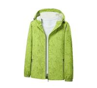 Veste de pluie multicolore pour femme - Imperméable et respirante - Veste de mi-saison élégante - Coupe-vent - Avec capuche - Grande taille - Veste de randonnée légère - Coupe-vent fin - Veste