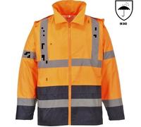 Veste de pluie - Portwest - Bicolo - Haute visibilité - Imperméable - 2 poches grandes S