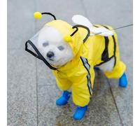 Veste de pluie pour chien avec capuche et bande réfléchissante pour bichon, nounours, chihuahua, petit chien maltais (taille XS)