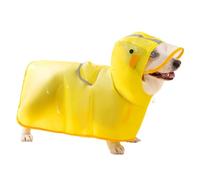 Veste de pluie pour chien | Poncho jaune à capuche avec bande réfléchissante, jolie forme de canard, vêtement réglable pour chien, pour l'extérieur, les voyages, la promenade
