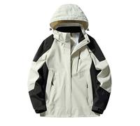 Veste de pluie pour femme avec capuche, légère, grande taille, imperméable, coupe-vent d'extérieur, 1C-Beige, XXL