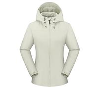 Veste de pluie pour femme doublée imperméable - Veste softshell pour femme - Noir - Courte - Unisexe - Veste de pluie fonctionnelle - Veste d'extérieur - Grandes tailles - Coupe-vent - Veste de
