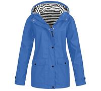 Veste de pluie pour femme - Grandes tailles - Imperméable et respirante - Veste d'extérieur longue - Veste softshell - Couleur unie - Trench long - Coupe-vent - Veste fonctionnelle - Coupe-vent
