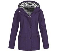 Veste de pluie pour femme - Grandes tailles - Imperméable et respirante - Veste d'extérieur longue - Veste softshell - Couleur unie - Trench long - Coupe-vent - Veste fonctionnelle - Coupe-vent