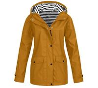 Veste de pluie pour femme - Grandes tailles - Imperméable et respirante - Veste d'extérieur longue - Veste softshell - Couleur unie - Trench long - Coupe-vent - Veste fonctionnelle - Coupe-vent