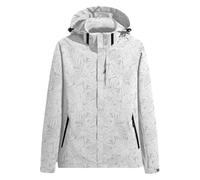Veste de pluie pour femme - Grandes tailles - Veste demi-saison - Manteau de pluie avec capuche - Coupe-vent - Veste légère - Veste d'extérieur - Veste fonctionnelle - Trench coat - M-5XL, beige, 5XL