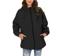 Veste de pluie pour femme - Imperméable - Coupe-vent - Légère - Softshell - Veste de cyclisme respirante - Veste de cyclisme - Veste demi-saison - Veste zippée - Grandes tailles - Veste softshell
