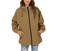 Veste de pluie pour femme - Imperméable - Coupe-vent - Légère - Softshell - Veste de cyclisme respirante - Veste de cyclisme - Veste demi-saison - Veste zippée - Grandes tailles - Veste softshell