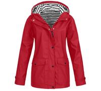 Veste de pluie pour femme - Veste de vélo - Imperméable - Respirante - Légère, longue - Veste fonctionnelle 3 en 1 - Grandes tailles - Parka d'hiver doublée - Veste coupe-vent légère - Veste élégante