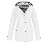 Veste de pluie pour femme - Veste de vélo - Imperméable - Respirante - Légère, longue - Veste fonctionnelle 3 en 1 - Grandes tailles - Parka d'hiver doublée - Veste coupe-vent légère - Veste élégante