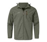 Veste De Pluie pour Homme Blouson Imperméable, Veste Coupe-Vent décontractée pour Homme Manteau d'extérieur léger avec Poches zippées et col Montant idéal pour Les activitésnes en Automne et Hiver