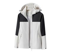 Veste de pluie pour homme, printemps, automne, veste d'extérieur imperméable, coupe-vent, légère, respirante, pliable, avec capuche, pour randonnée, voyage, vélo, taille XXL, Blanc., XXL