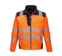 Veste de pluie softshell haute visibilité Portwest VISION - Orange / Noir XXL