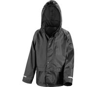 Veste de pluie / survêtement de pluie pour enfants Result FK617 (9-10 ans) (Noir)