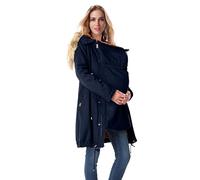 Veste De Portage Femme Bebe d'hiver chaude en coton pour femme - avec col en fourrure - Veste d'hiver pour femme - Vestes de grossesse avec insert pour bébé - Manteau surdimensionné chaud