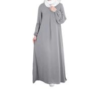 Veste de Prière pour Tempérament Lâche à Manches Longues Musulmanes pour Femmes Robes Blanc Élégant, gris, XXL