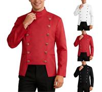 Veste de Prince médiéval pour Homme 2026 Veste Double Boutonnage Blazer Renaissance rétro Littéraire Jeu de rôle Gothique Vintage Performance pour la mer Plage Vacances pour Rave