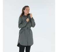 Veste de randonnée imperméable femme, Raincut Longue kaki