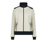 CMP - Veste pour femme à capuche fixe en softshell couplé, Vanille, 46