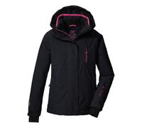 killtec Fille Veste de ski/fonctionnelle avec capuche et jupe pare-neige KSW 205 GRLS SKI JCKT, schwarz blau, 128, 43553-000