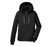 killtec Garçon Veste de ski/veste fonctionnelle avec capuche et jupe pare-neige KSW 191 BYS SKI JCKT, schwarz, 140, 43474-000