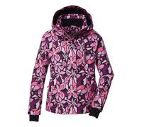Killtec Fille Veste de ski/veste fonctionnelle avec capuche et jupe pare-neige KSW 211 GRLS SKI JCKT, dunkelstein AOP, 176, 43598-000