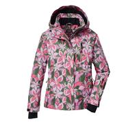 killtec Fille Veste de ski/veste fonctionnelle avec capuche et jupe pare-neige KSW 211 GRLS SKI JCKT, sage AOP, 176, 43598-000