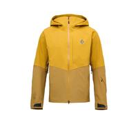 Black Diamond - Veste de ski de randonnée imperméable et respirante - M Recon Stretch Shell Amber Flax pour Homme en Nylon - Taille L - Jaune Jaune L