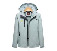 Veste de Ski - HUGO - Femme Imperméable Coupe-Vent avec Capuche - Vert XL