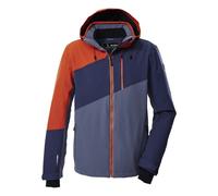 killtec Homme Ksw 32 Mn Ski Jckt Veste Outdoor/fonctionnelle Avec Capuche Détachable Et Jupe Pare-neige, Steel/blue Night/dark Orange, M EU