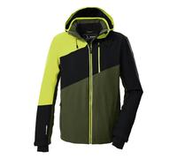 killtec Homme Ksw 32 Mn Ski Jckt Veste Outdoor/fonctionnelle Avec Capuche Détachable Et Jupe Pare-neige, Forest Green/black/spring Green, M EU
