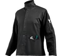 Veste de soudeur XL en version ignifugée - Veste de travail en coton FR et cuir de vachette