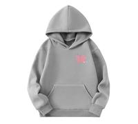 Veste de Sport à Capuche élégante pour Jeunes Filles et garçons avec Poches - Sweat athlétique Polyvalent et Confortable pour Anniversaires et activités (Grey, 12-13 Years)