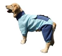 Veste De Sport D'extérieur Coupe-Vent Et Résistante Au Froid pour Chien, avec Fermeture Éclair, Manteau Chaud pour Animaux De Compagnie, pour Labrador Golden Retriever Greyhound,Bleu,7XL