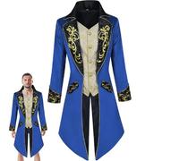 Veste de steampunk pour homme - Manteau gothique médiéval pratique | Manteau victorien vintage d'Halloween pour costume de bête - Costume de vampire - Costume de roi