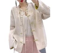 Veste de Style Chinois pour Femme - Veste à Boucle Classique Dame Mode Costume Tang Femme élégance Ethnique Vintage Manteau Femmes Style Chinois vêtements Printemps Automne Vestes décontract
