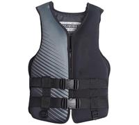 Veste de Surf avec Sangles de Jambe et Fermeture Éclair, Veste de Surf Réglable for Sports Nautiques for la Natation, Le Kayak et la Sécurité Nautique for Adultes(Black B,XS)