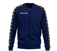 Veste de survêtement à bande Givova College Bleu 2XL