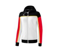 Erima Change by Veste de survêtement avec Capuche, Blanc/Noir/Rouge, 38 Femme
