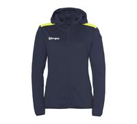Kempa Veste de survêtement à capuche Emotion 27 – polaire doublée, poches zippées – Bleu S
